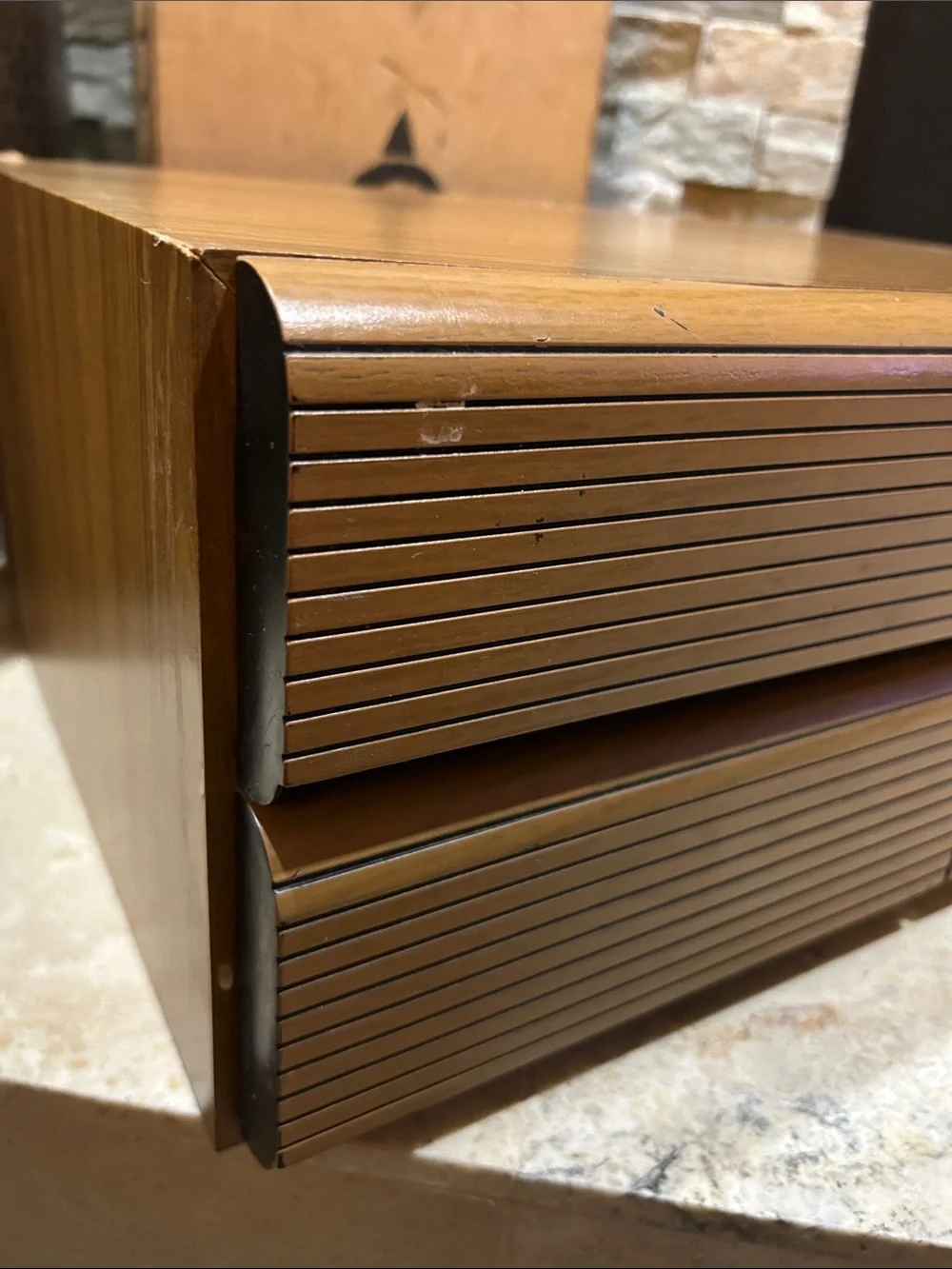 Woodgrain Stackable Storage Box - Brown - Picture 5 of 16